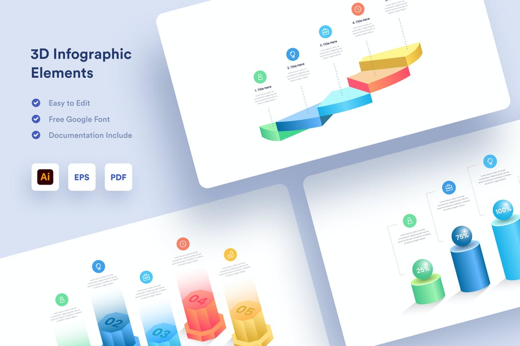 Free 3D Business Infographic Download