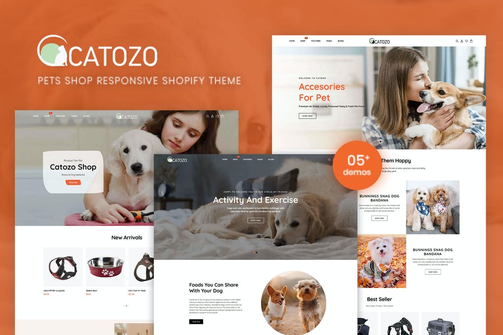 Free Catozo Pets Shop Responsive Shopify Theme Download