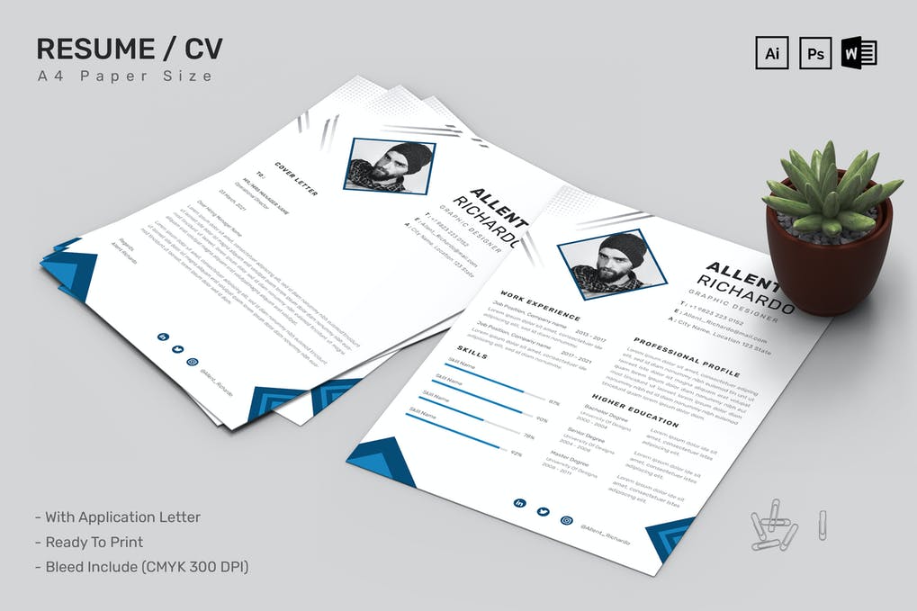 Free CV Resume Template V.05