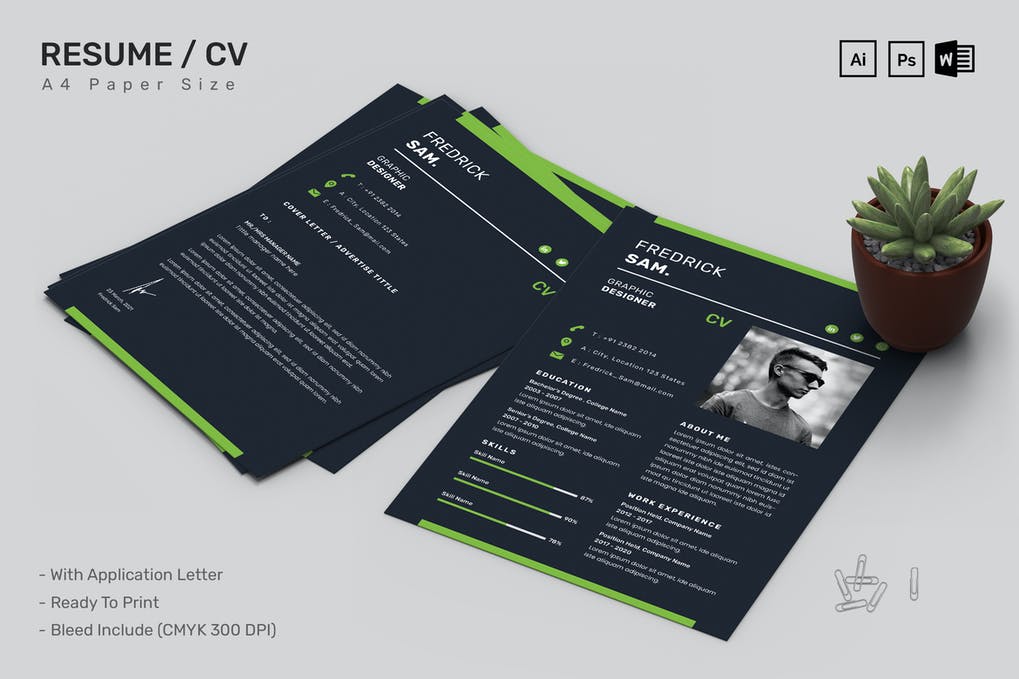 Free CV Resume Template V.01