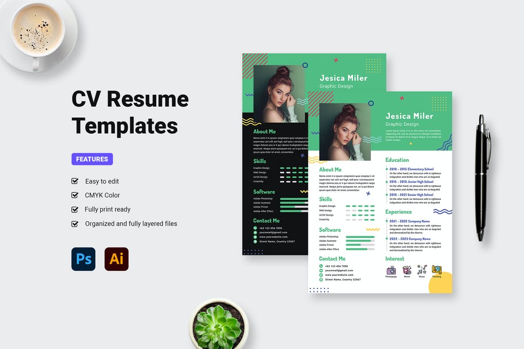 CV Resume Template Vol.25