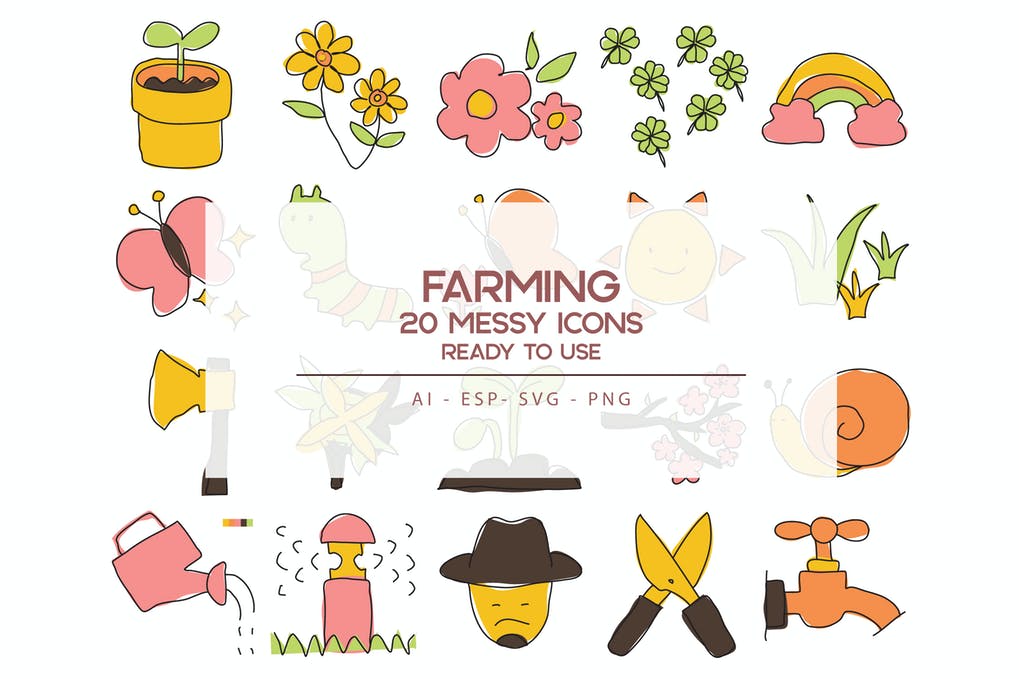 Free Farming Icons Set Download