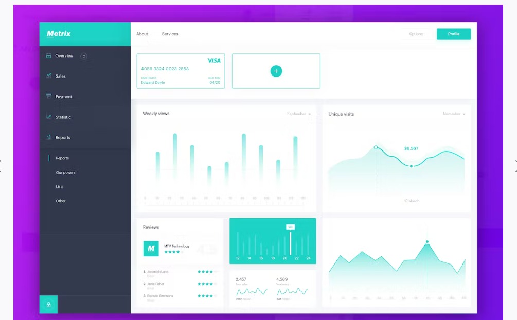 Free Metrix Invoice Dashboard Download
