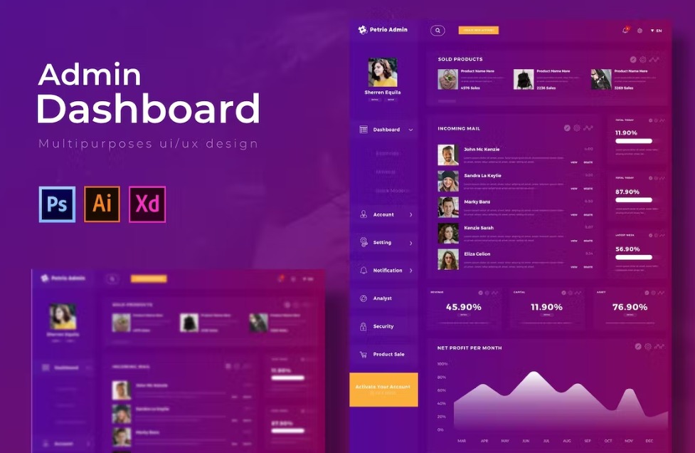 Free Petrio Dashboard Admin Template Download