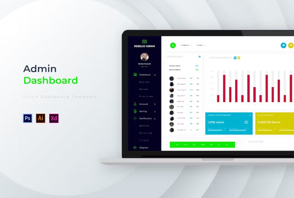 Free Rebelio Dashboard Admin Template Download