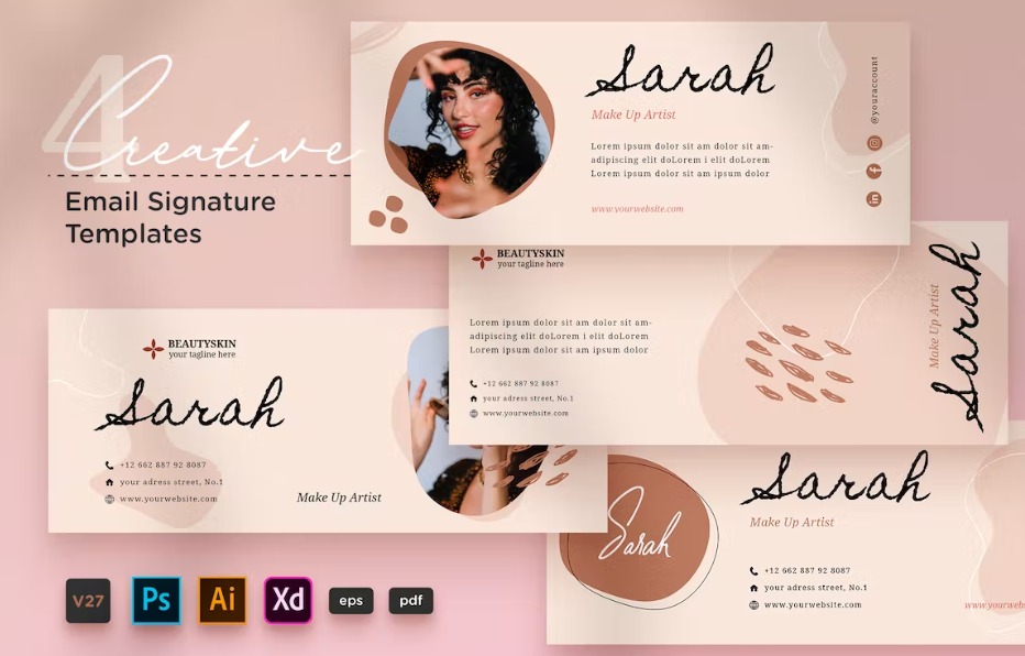 Makeup Artist Creative Email Signature Vol.27