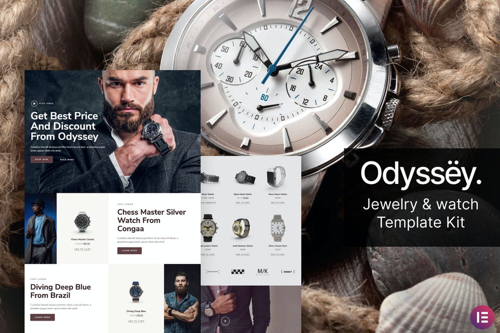 Free Odyssey Jewelry & Watch WooCommerce Template Kit Download