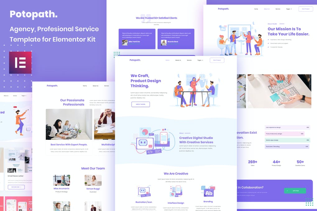 Free Potopath Digital Agency Elementor Template Kit Download