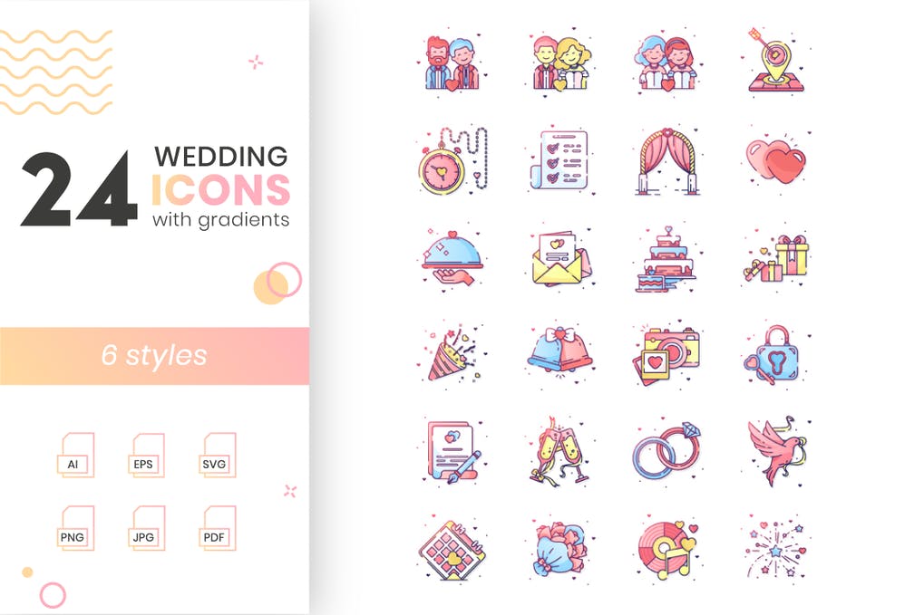 Free Wedding Icon Set Download