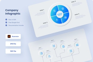Free Company Neumorphism Infographic Download