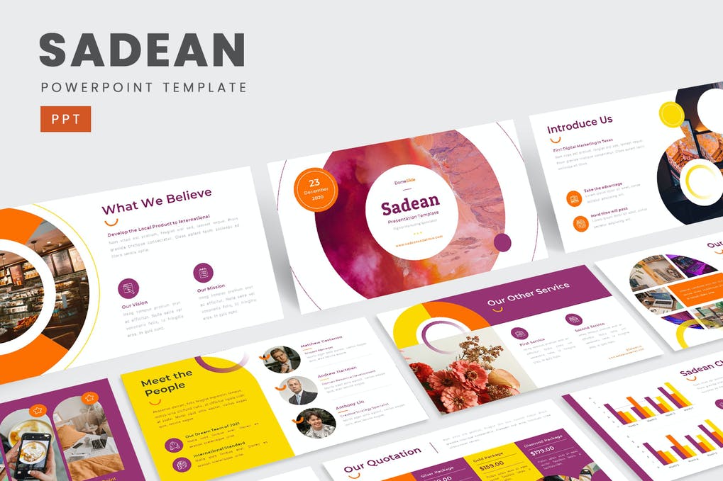 Free Sadean Digital Marketing PowerPoint Presentation Template Download