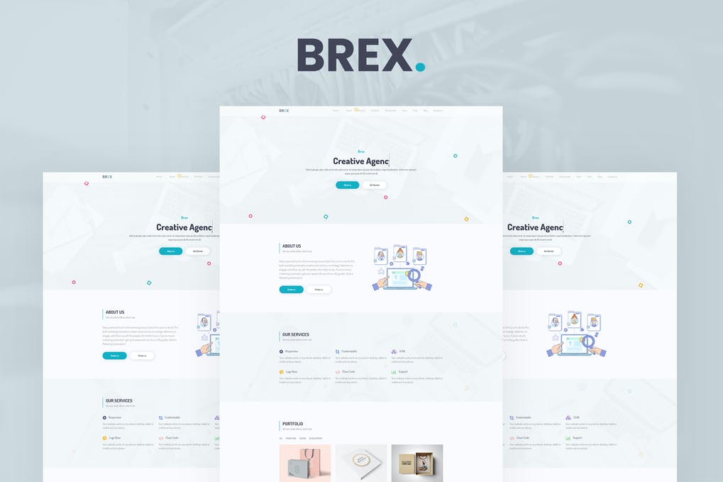 Free Brex One Page Parallax Template Download