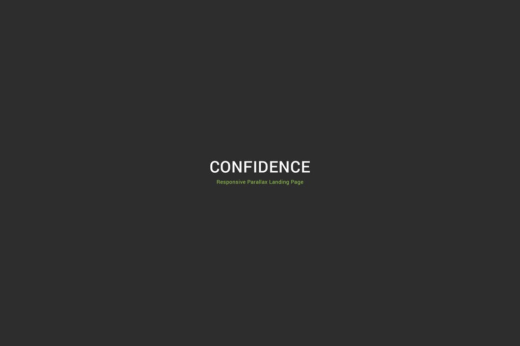 Free Confidence Responsive Parallax Landing Page Download