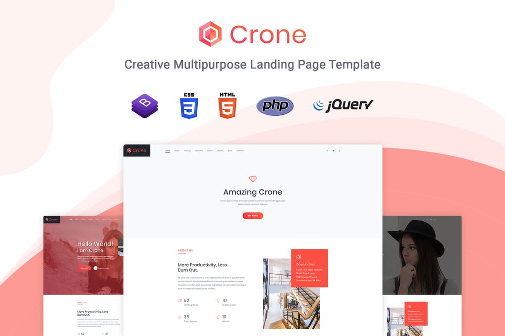 Free Crone Multipurpose Landing Page Template Download