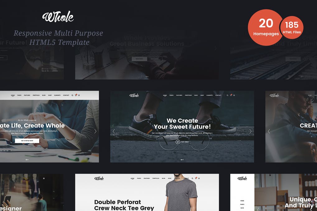 Free Whole Responsive MultiPurpose HTML5 Template Download