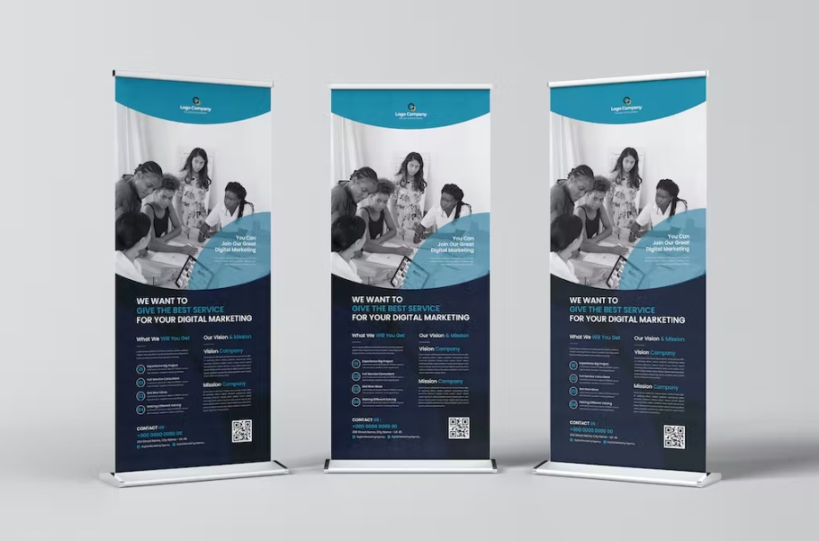 Free DigiMark Roll Up Banner Template Download