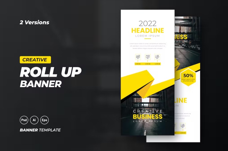 Free Modern Roll Up Banner Template Download