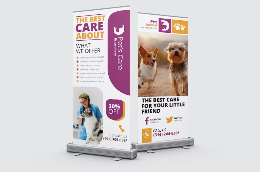 Free Pet RollUp Banner Template Download