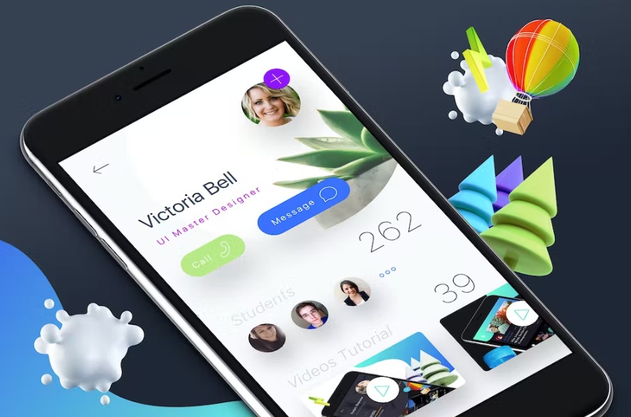 Free Profile 10 Mobile Ui Template Download
