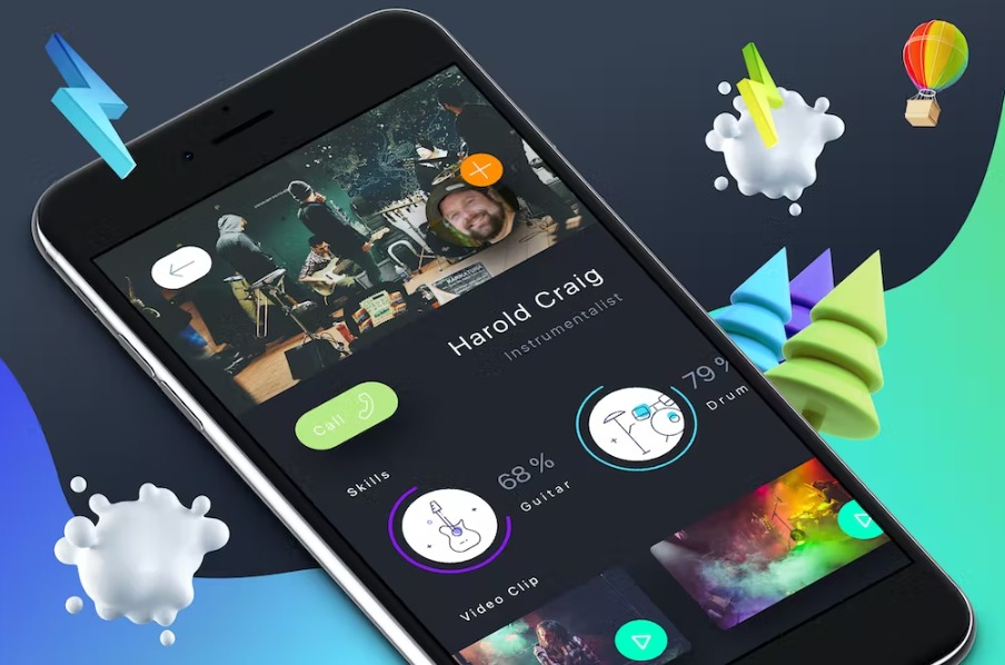 Free Profile 11 Mobile Ui Template Download