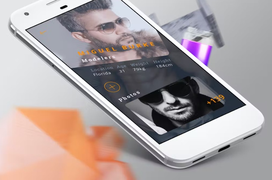 Free Profile 8 Mobile Ui Template Download