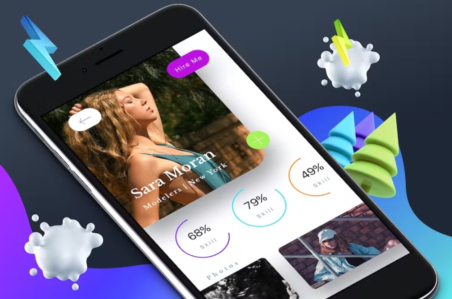 Free Profile 9 Mobile Ui Template Download