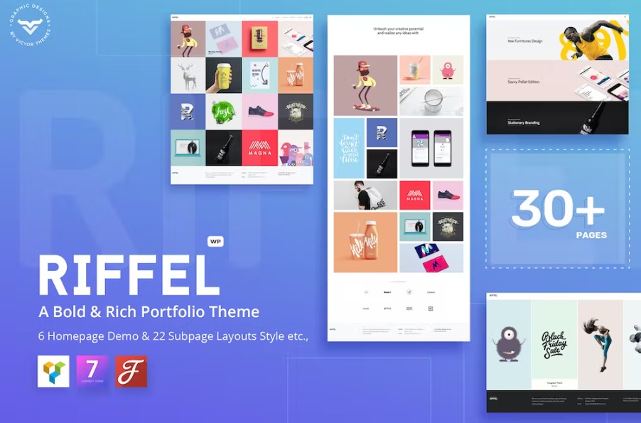 Free Riffel A Bold & Rich Portfolio WordPress Theme Download
