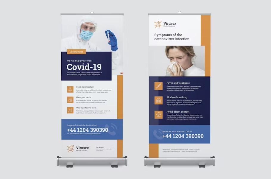 Free Medical Business Roll Up Banner Template Download
