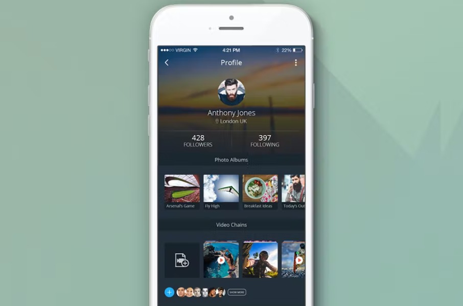 Free Video Network Profile UI Kit Template Download