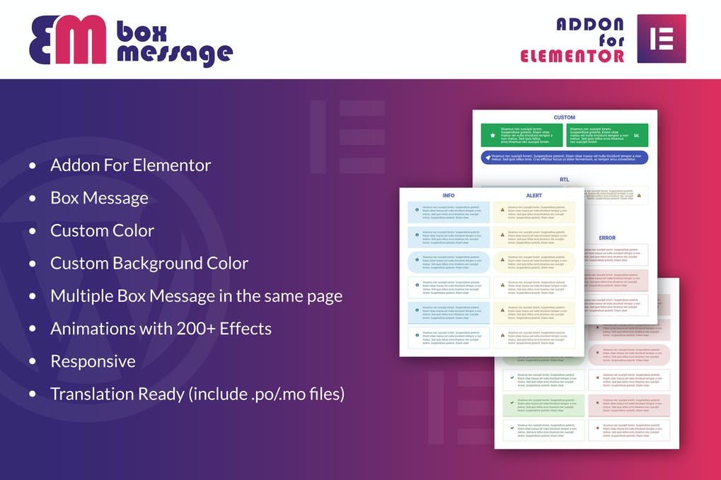 Free Box Message for Elementor WordPress Plugin Download