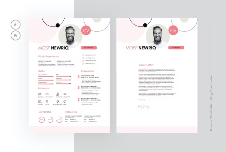 Free Colorful Resume Template Download