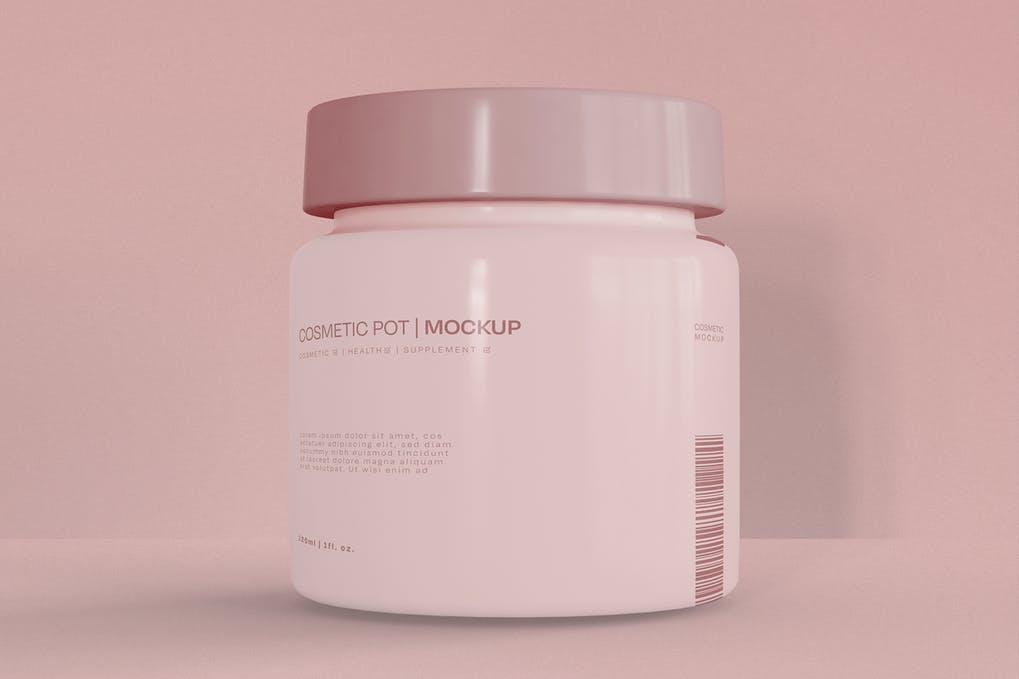 Free Cream Container mockup Templates Download