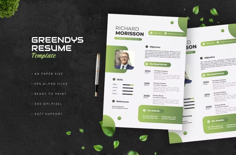 Free Greendys Resume Template Download