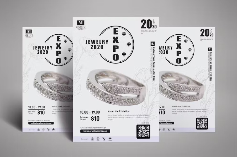 Free Jewelry Exhibition Poster Template Download
