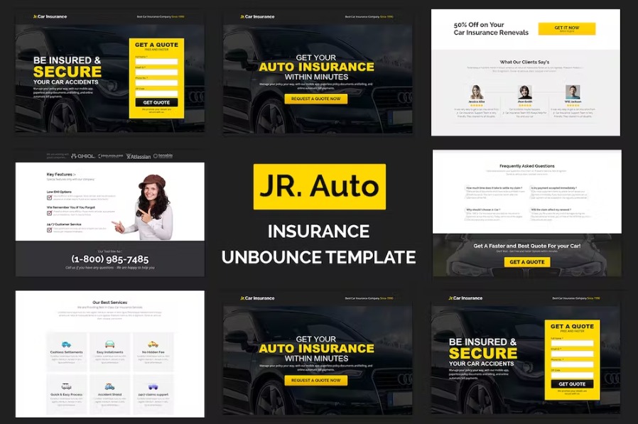 Free Jr. Auto Unbounce Landing Page Template Download