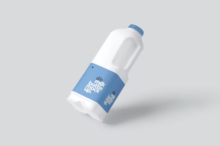 Free Milk Packaging Jug Bottle Mockups Template Download