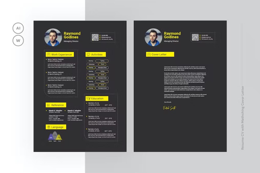 Free Modern CV Resume Template Download