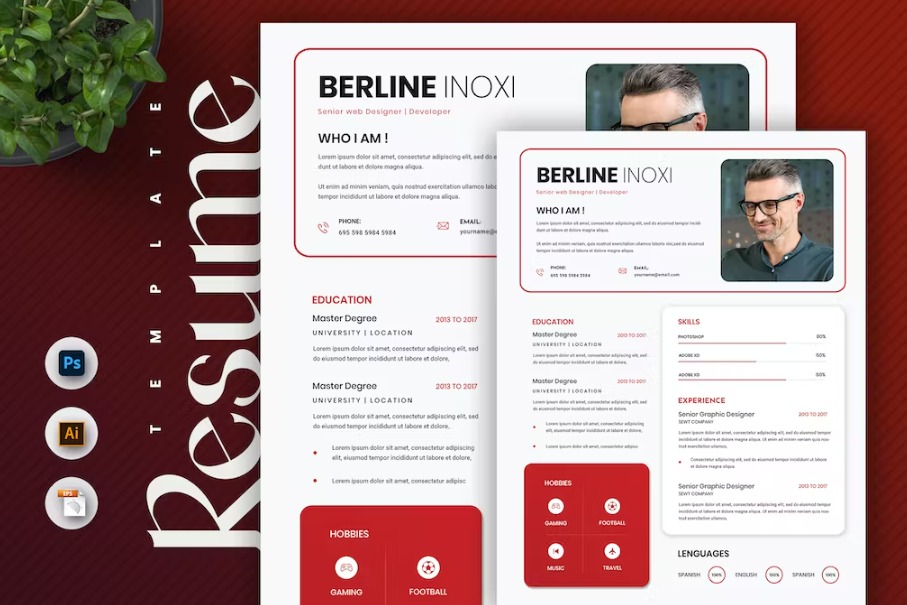 Free Oighty Creative Resume & CV Template Download