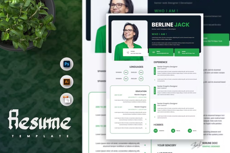 Free Penit Creative Resume & CV Template Download