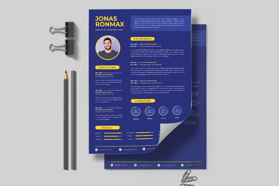 Free Professional Resume CV Resume Template Download