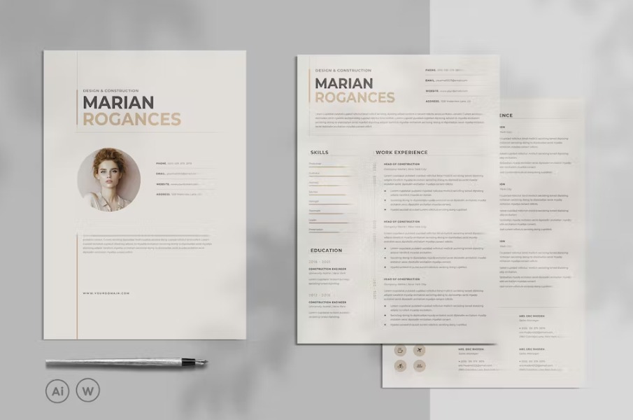 Free Modern CV Resume Template Download