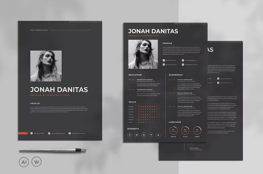 Free Modern Word Resume Template Download