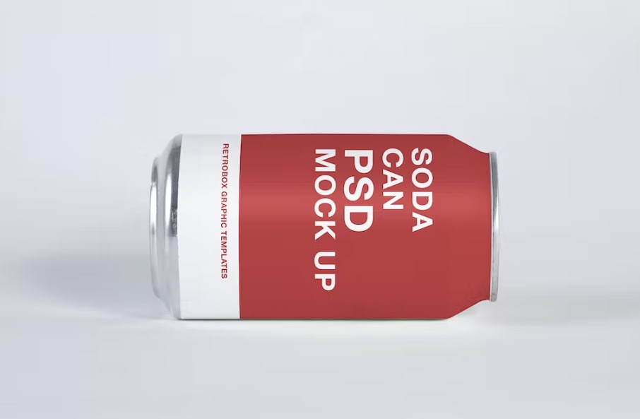 Free Soda Can Mockup Template Download