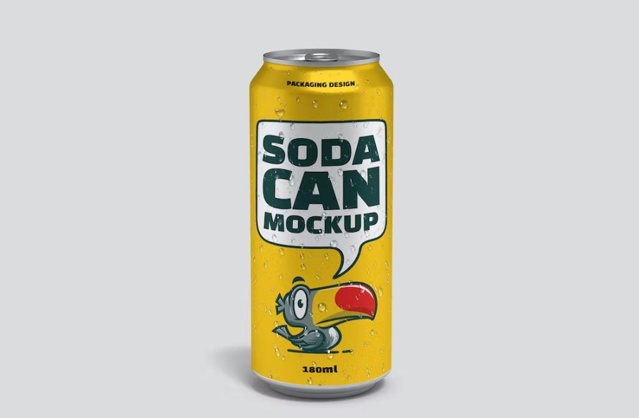 Free Soda Can Mockup Template Download