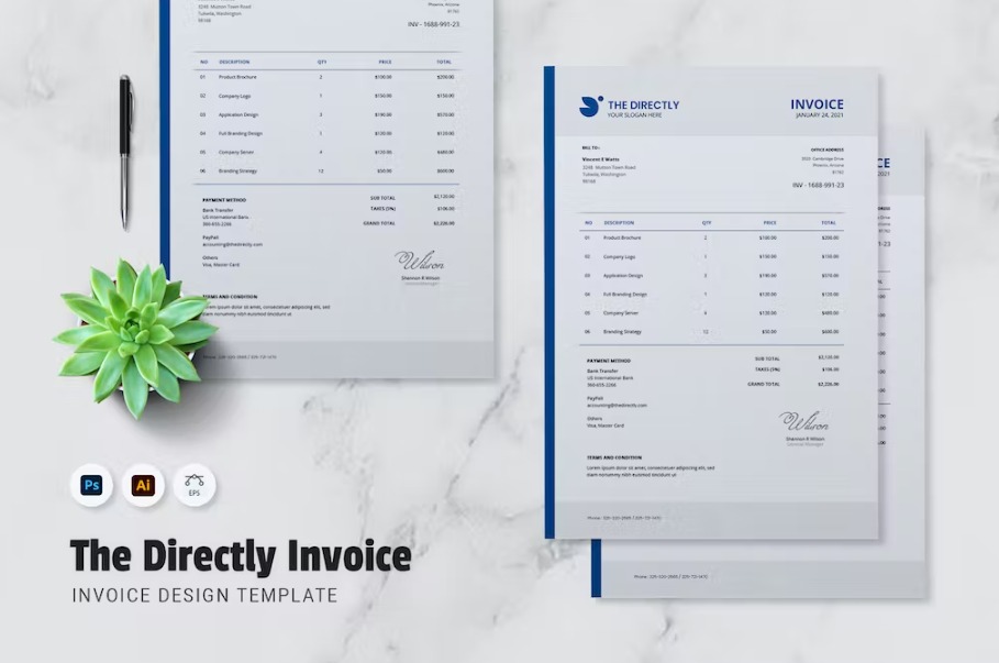 Free The Directly Invoice Template Download