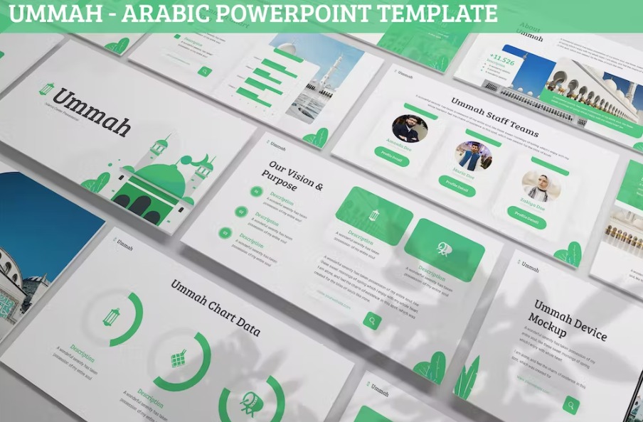 Free Ummah Arabic Powerpoint Template Download