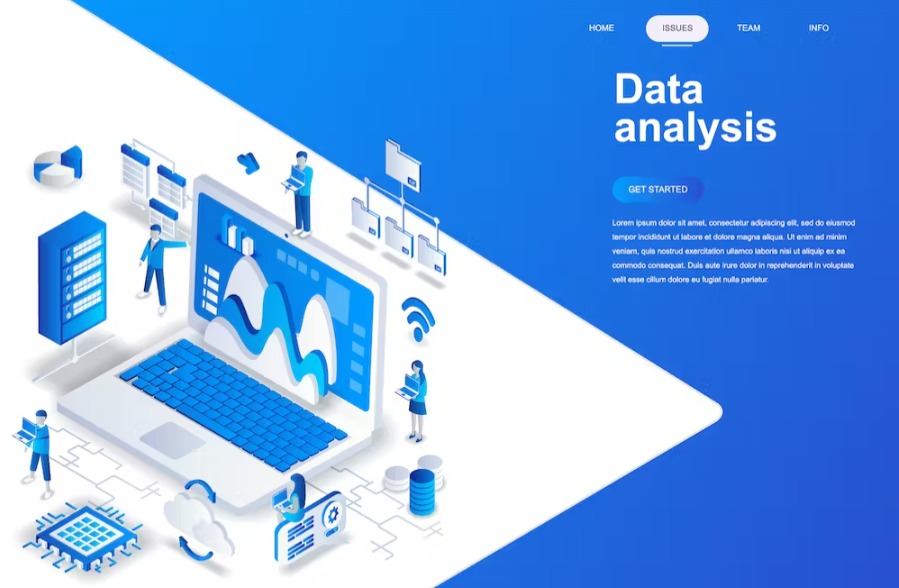 Free Data Analysis Isometric Download
