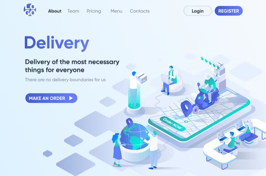 Free Delivery Isometric Download