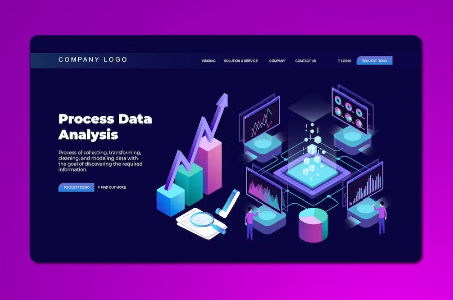 Free Isometric Landing Page Template Download