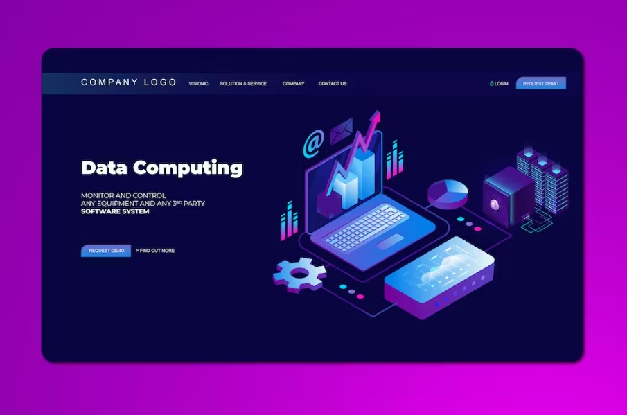 Free Isometric Landing Page Template Download